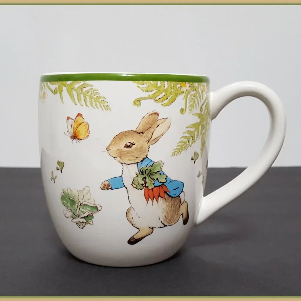 NEW RARE Pottery Barn Beatrix Potter Peter Rabbit Stoneware Mug 21 OZ Stoneware - Picture 1 of 6
